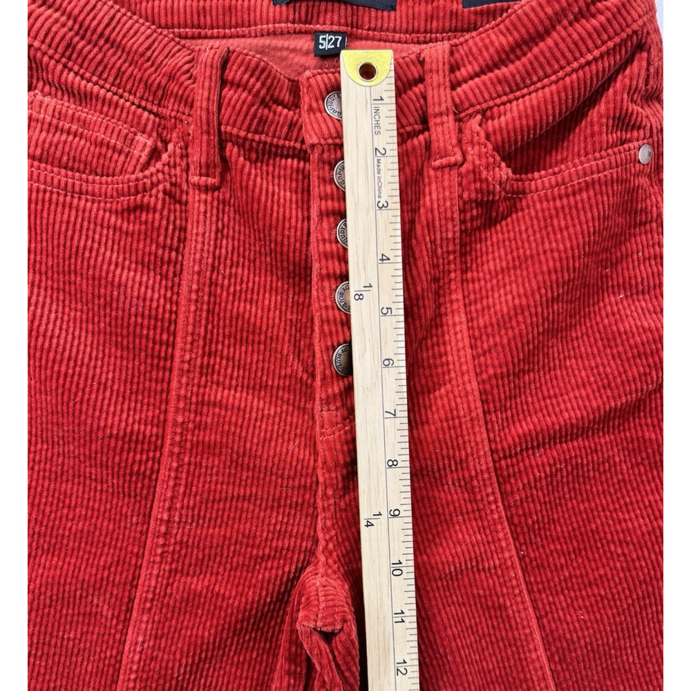 Judy Blue Pants Ankle Straight Corduroy Button Fly Rust Sz 5/27 - Picture 6 of 10